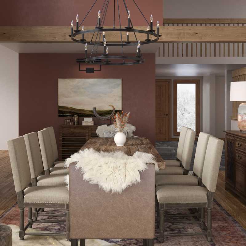 Rustic, Classic Contemporary Dining Room Design by Havenly Interior Designer Melisa