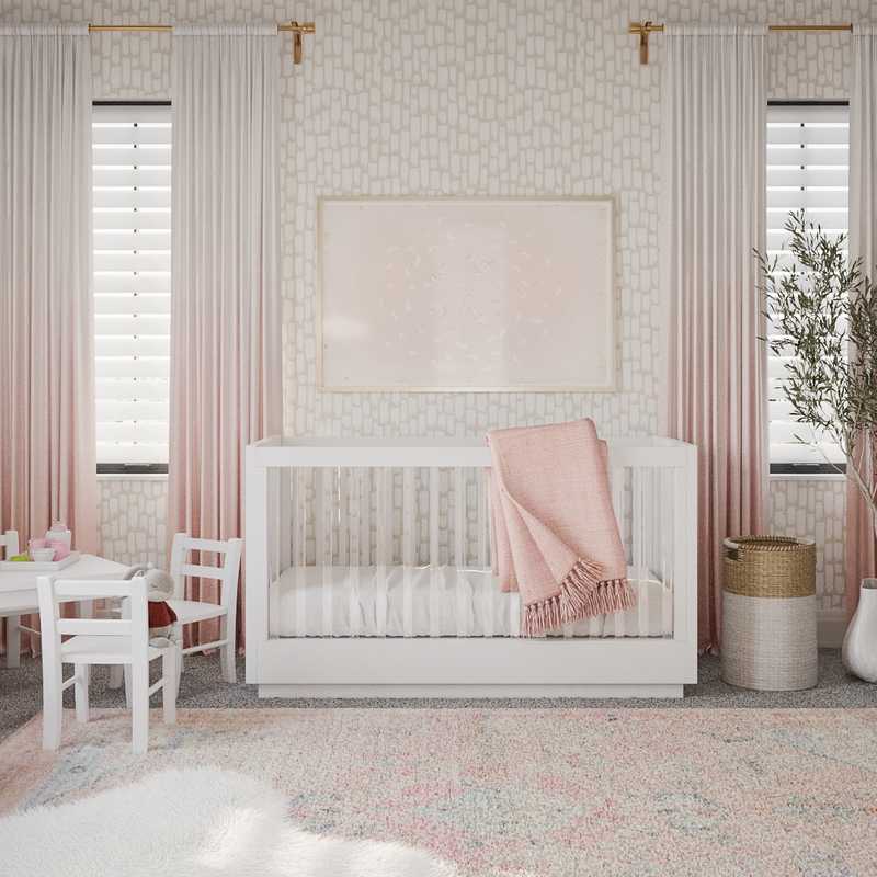 Classic, Bohemian, Glam Nursery Design by Havenly Interior Designer Amanda