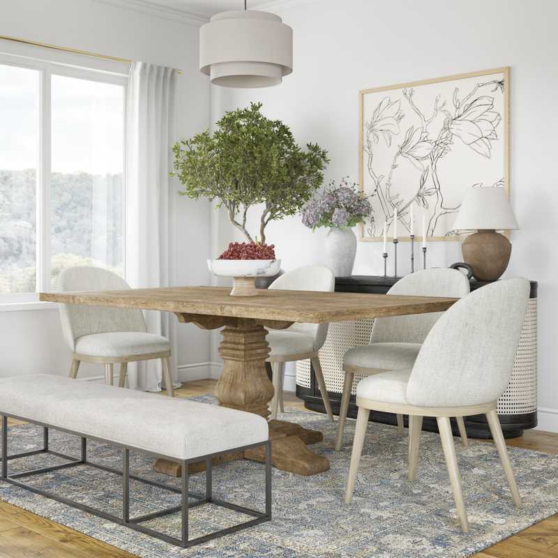 Modern, Classic, Rustic, Transitional, Preppy, Scandinavian Dining Room Design by Havenly Interior Designer Julia