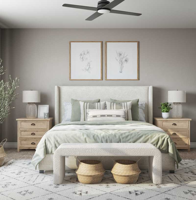 Contemporary, Classic, Bohemian, Farmhouse, Rustic, Transitional Bedroom Design by Havenly Interior Designer Lisa