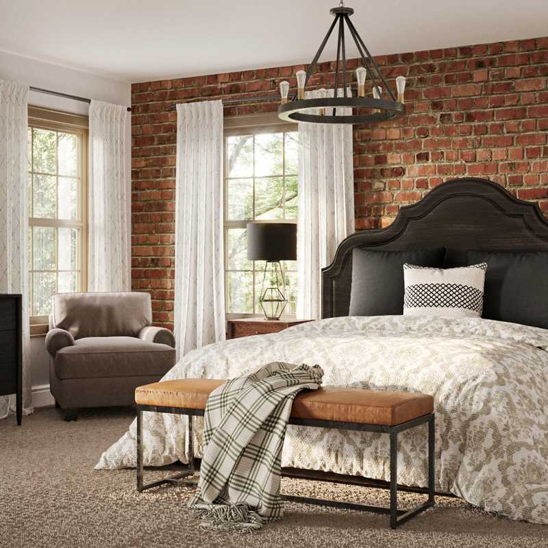 Industrial, Rustic Bedroom Design by Havenly Interior Designer Emily
