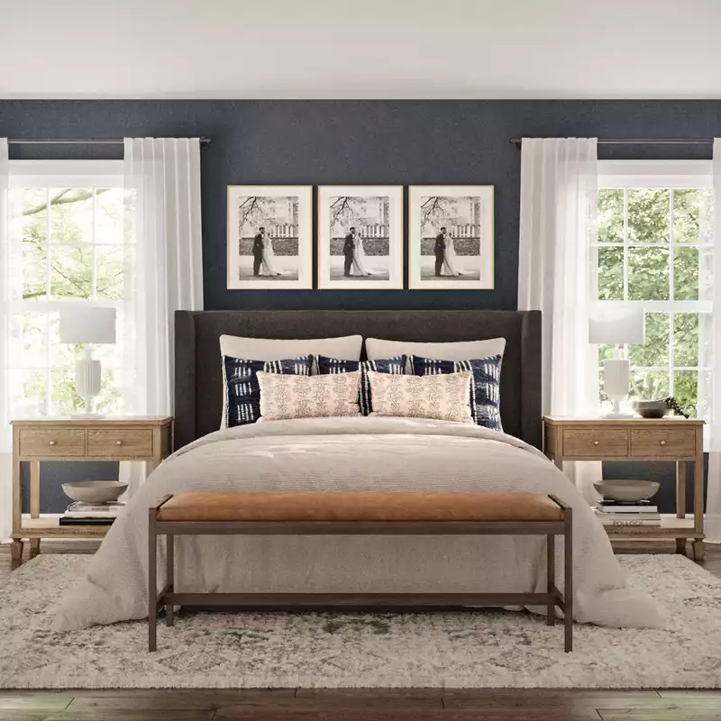 Classic, Traditional, Farmhouse, Transitional, Preppy Bedroom Design by Havenly Interior Designer Melissa