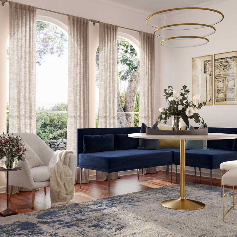 Contemporary, Modern, Eclectic, Glam Living Room Design by Havenly Interior Designer Karla